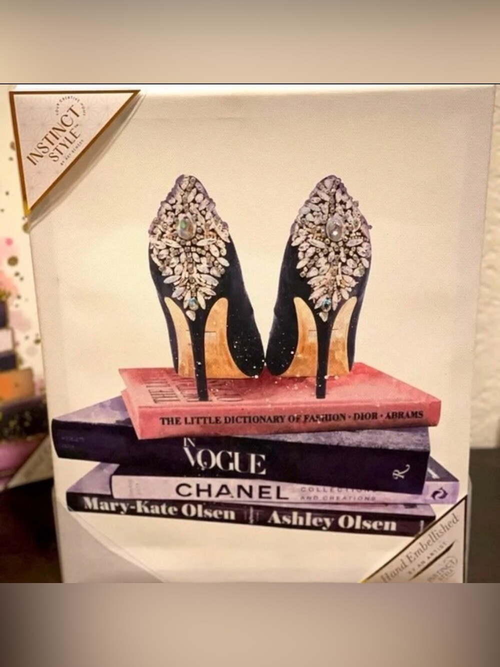 Black Jeweled Heels Wall Art Canvas. Loved it. Accidentally bought it again.